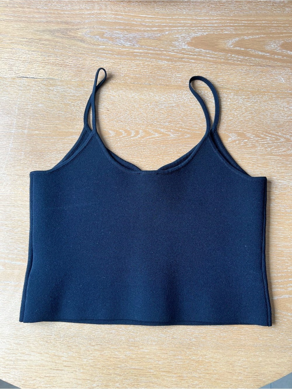 Express | Black Ribbed V-Neck Cropped Cami - Picture 4 of 4